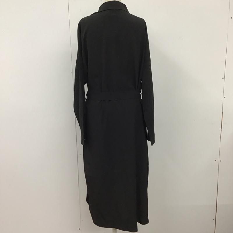 セレクトモカ select MOCA ワンピース ロングスカート 10005326 スキッパーデザイン ロングシャツワンピース 膝下丈 タグ付き FREE 無地 黒 / ブラック /  レディース USED 古着 中古 10112336