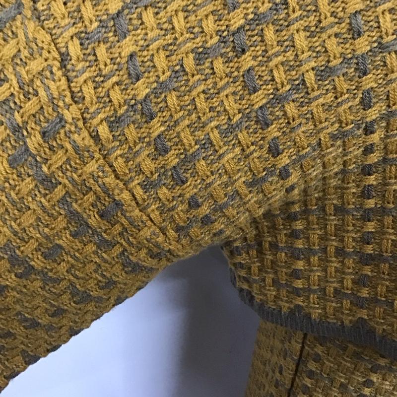 レイカズン Ray Cassin セットアップ セットアップ 519-939050 ノーカラーショート丈ジャケット ニットスカート FREE チェック 茶 / ブラウン / X キャメル / キャメル /  レディース USED 古着 中古 10142303