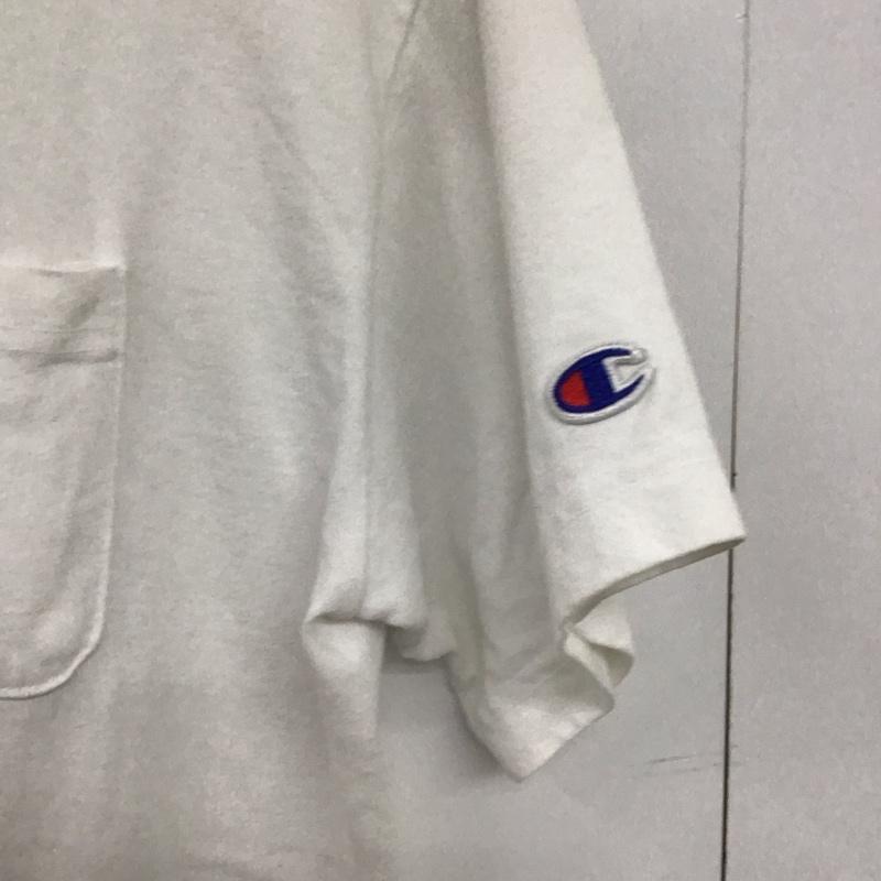 チャンピオン Champion Tシャツ 半袖 t1011 クルーネック半袖Ｔ プリントTシャツ 無地 M ロゴ、文字 白 / ホワイト /  メンズ USED 古着 中古 10132926