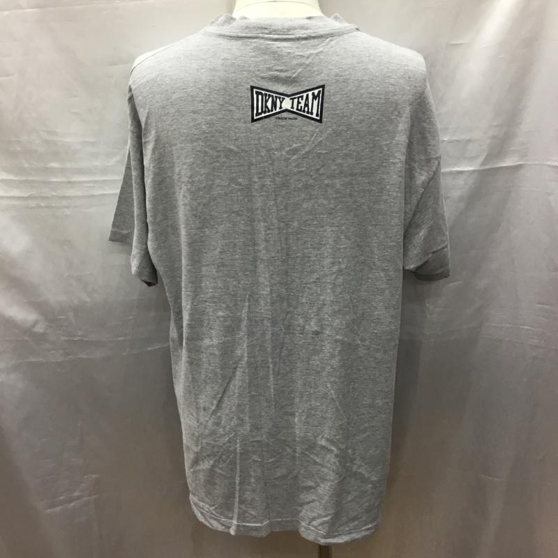 ダナキャランジーンズ DKNYJEANS Tシャツ 半袖 半袖カットソー プリントTシャツ クルーネックカットソー 90s プリント 灰 / グレー /  メンズ USED 古着 中古 10116733