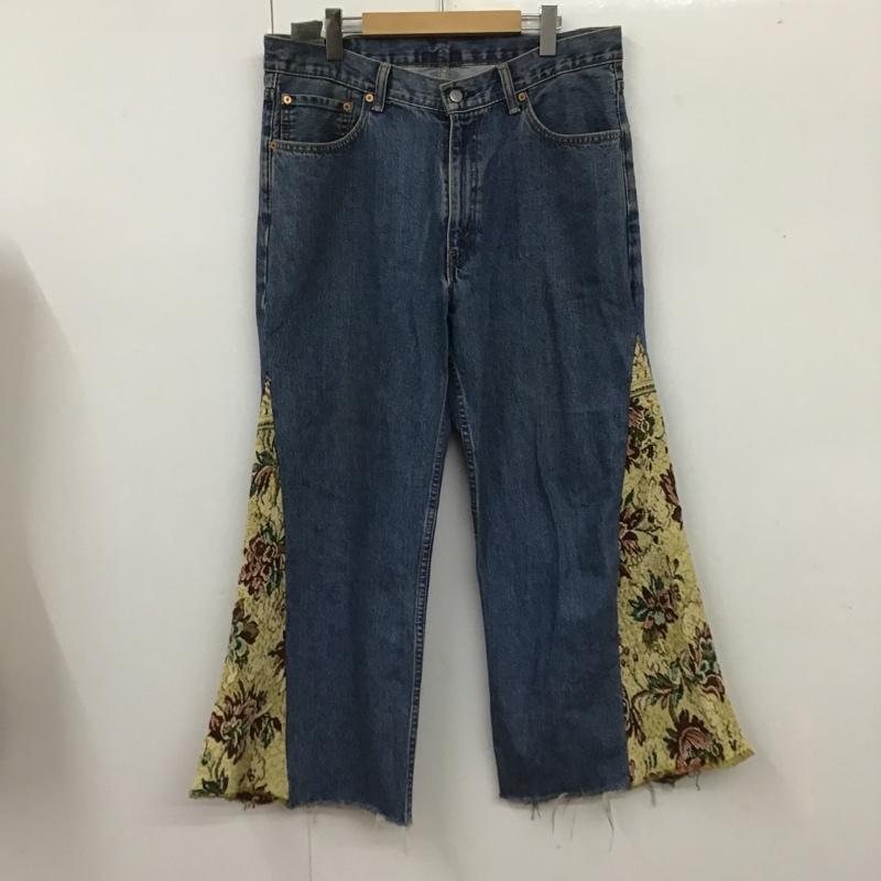 リーバイストラウスアンドコー Levi Strauss & co. パンツ デニム、ジーンズ デニムパンツ ワイドパンツ フレアパンツ カジュアルパンツ 550 リメイク 36 無地 インディゴ / インディゴ /  メンズ USED 古着 中古 10105766
