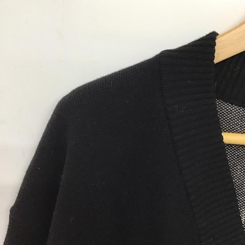 エックスガール X-girl カーディガン 長袖 105233015003 FACE KNIT CARDIGAN ONE SIZE 無地 黒 / ブラック /  レディース USED 古着 中古 10146795