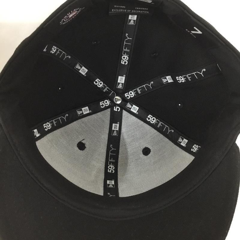 ニューエラ NEW ERA 帽子 キャップ NY 59FIFTY MLB 55.8cm ロゴ、文字 黒 / ブラック /  メンズ USED 古着 中古 10124617