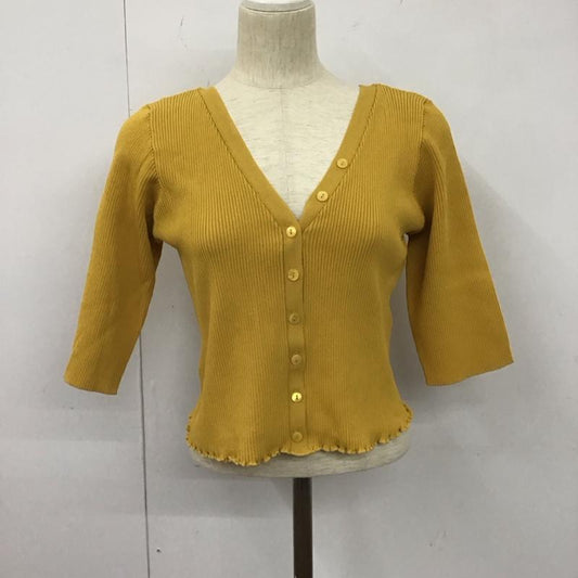 アルシーヴ archives カーディガン 長袖 M 無地 黄 / イエロー /  レディース USED 古着 中古 10128446