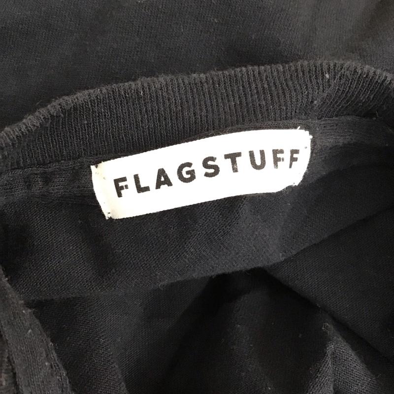 フラグスタフ FLAGSTUFF Tシャツ 半袖 半袖カットソー プリントTシャツ クルーネックカットソー プリント 黒 / ブラック /  メンズ USED 古着 中古 10115613