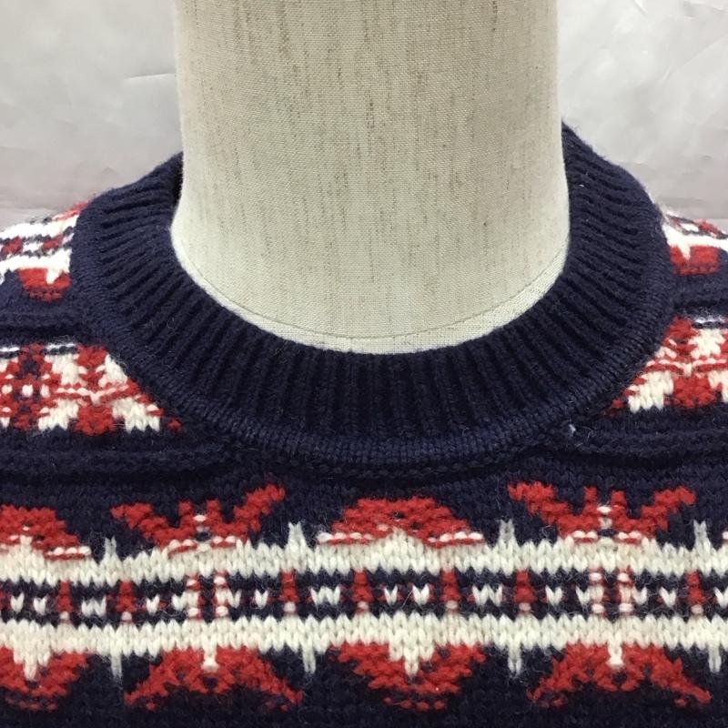 トミーヒルフィガー TOMMY HILFIGER ニット、セーター 長袖 長袖ニットカットソー セーター クルーネックニットカットソー L 総柄 マルチカラー / マルチカラー /  メンズ USED 古着 中古 10111030