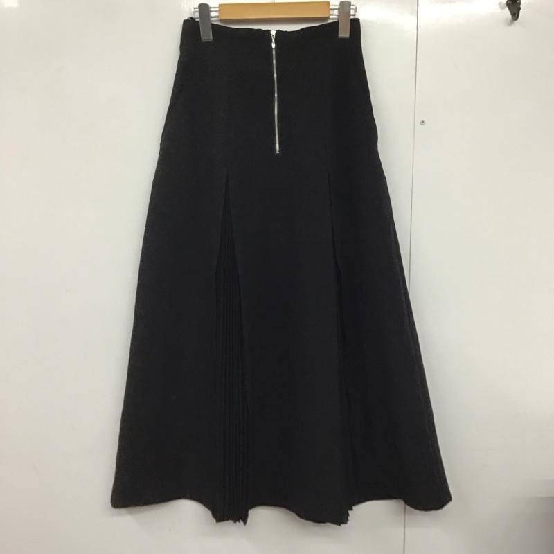 アースミュージックアンドエコロジー earth music&ecology スカート ロングスカート 1N43L0L0400 マチプリーツスカート M 無地 黒 / ブラック /  レディース USED 古着 中古 10142780