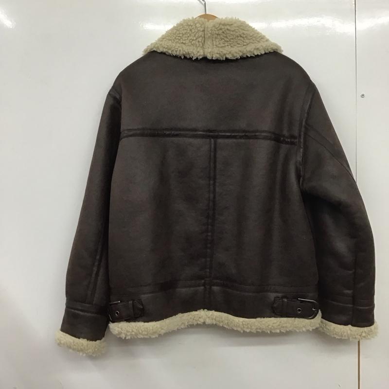 アングリッド Ungrid ジャケット、上着 ジャンパー、ブルゾン 112050211301-01 フェイクムートンボアブルゾン S 無地 茶 / ブラウン /  レディース USED 古着 中古 10139969