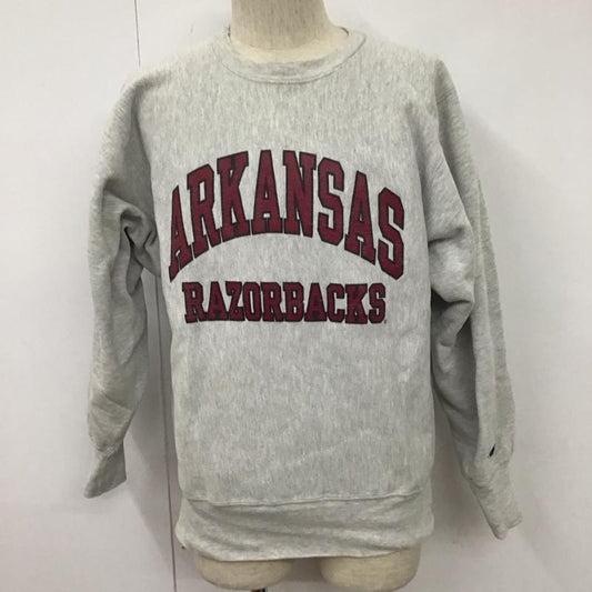 チャンピオン Champion トレーナー 長袖 REVERSE WEAVE スウェット 90年代 L ロゴ、文字 灰 / グレー /  メンズ USED 古着 中古 10107924
