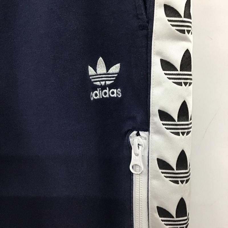 アディダス adidas パンツ ワークパンツ、ペインターパンツ ワークパンツ スリムパンツ カジュアルパンツ スウェットパンツ L ロゴ、文字 紺 / ネイビー /  メンズ USED 古着 中古 10141786