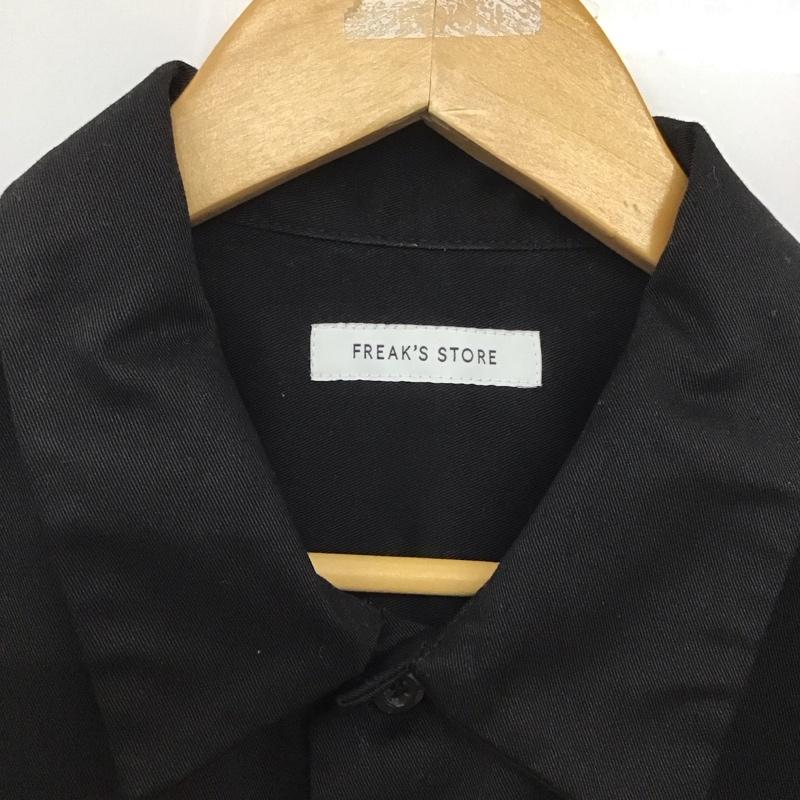 フリークスストア FREAK S STORE シャツ、ブラウス 長袖 長袖シャツ ポケットシャツ カラーシャツ M ロゴ、文字 黒 / ブラック /  メンズ USED 古着 中古 10133071