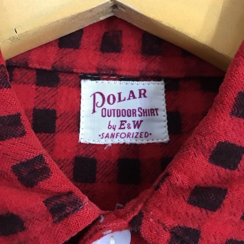 ポーラー POLAR シャツ、ブラウス 長袖 チェック 赤 / レッド /  メンズ USED 古着 中古 10130886