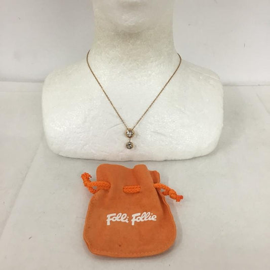 フォリフォリ Folli Follie アクセサリー ネックレス、ペンダント ロゴ、文字 金 / ゴールド /  レディース USED 古着 中古 10137866