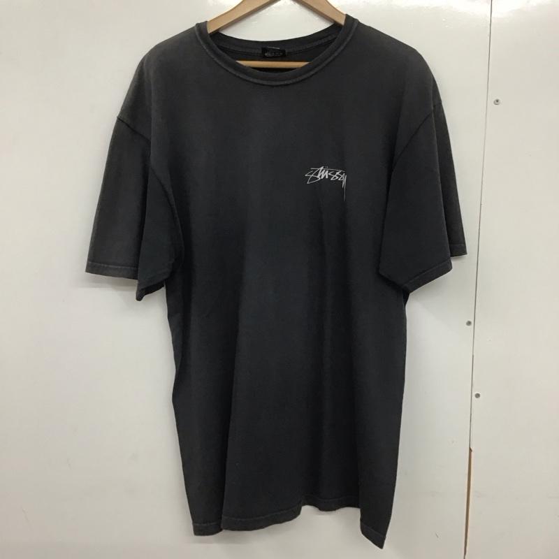 ステューシー STUSSY Tシャツ 半袖 L ロゴ、文字 X プリント チャコールグレー / チャコールグレー /  メンズ USED 古着 中古 10133105
