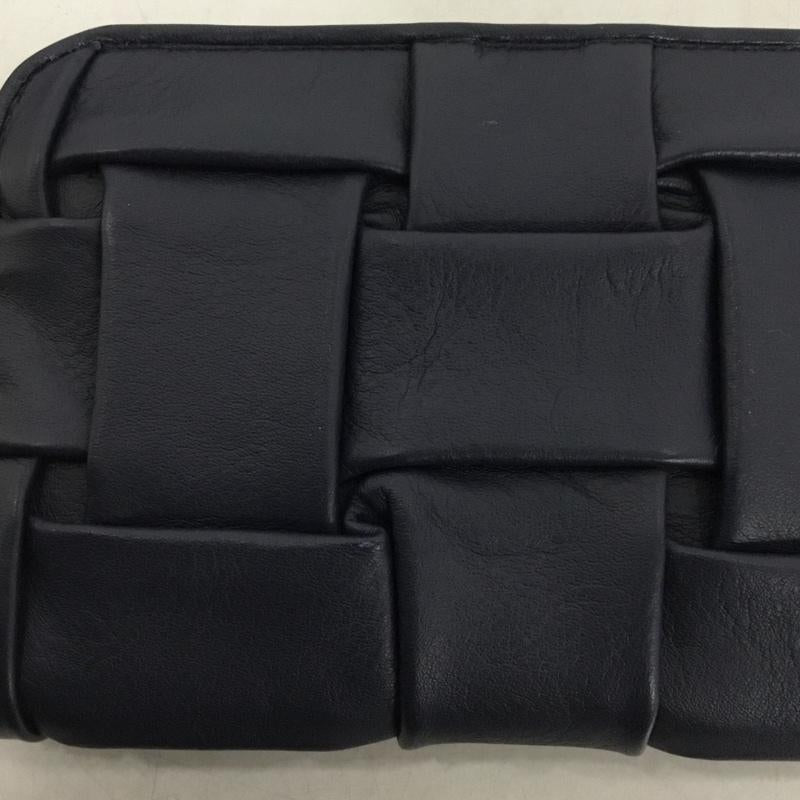 キャリーネスト CARRYNEST 財布 長財布 ラウンドファスナー レザー 箱有 無地 紺 / ネイビー /  メンズ USED 古着 中古 10146046