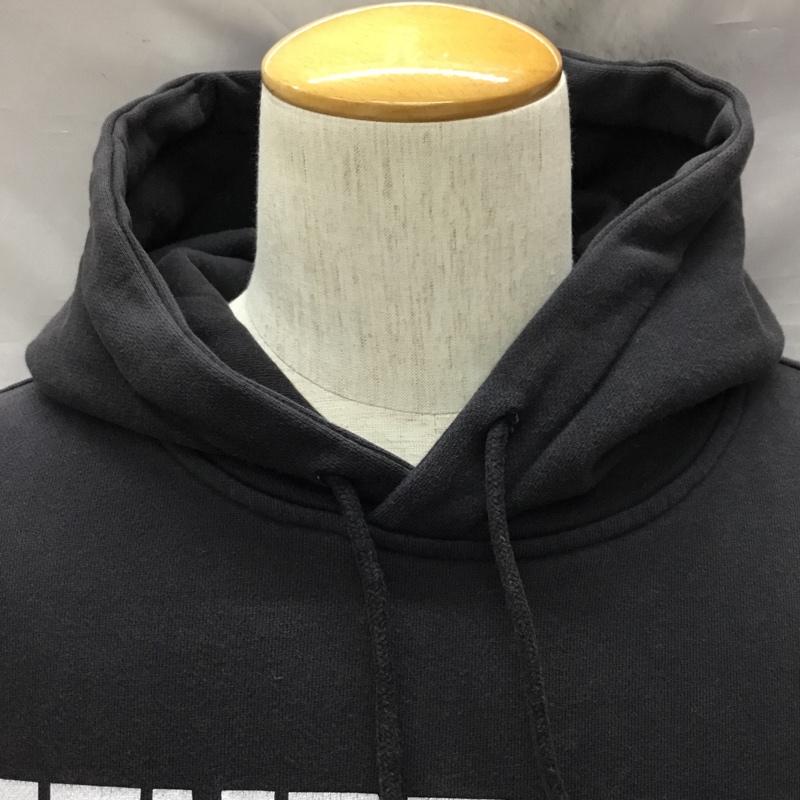 チャンピオン Champion パーカー 長袖 長袖パーカー フード付きパーカー プリントスウェット トレーナー M ロゴ、文字 黒 / ブラック /  メンズ USED 古着 中古 10121075