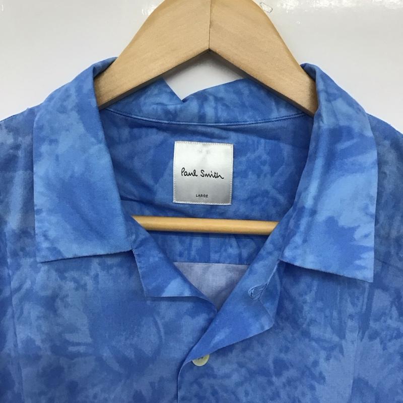 ポールスミス Paul Smith シャツ、ブラウス 半袖 半袖シャツ カジュアルシャツ L プリント 水色 / ライトブルー /  メンズ USED 古着 中古 10148075