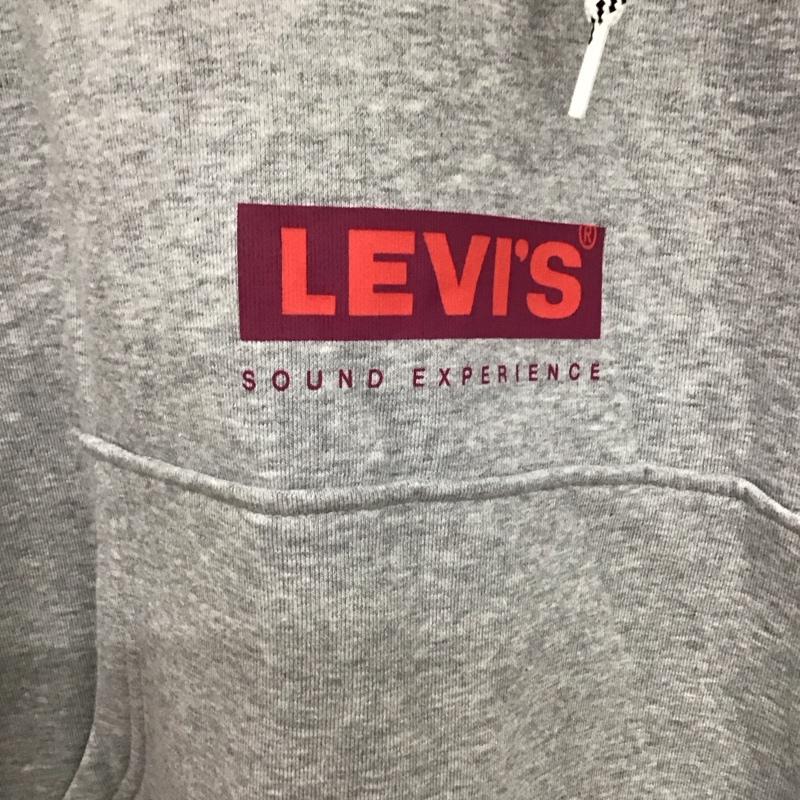 リーバイス Levi s パーカー 長袖 長袖パーカー プルオーバーパーカー スウェット L ロゴ、文字 灰 / グレー /  メンズ USED 古着 中古 10140731