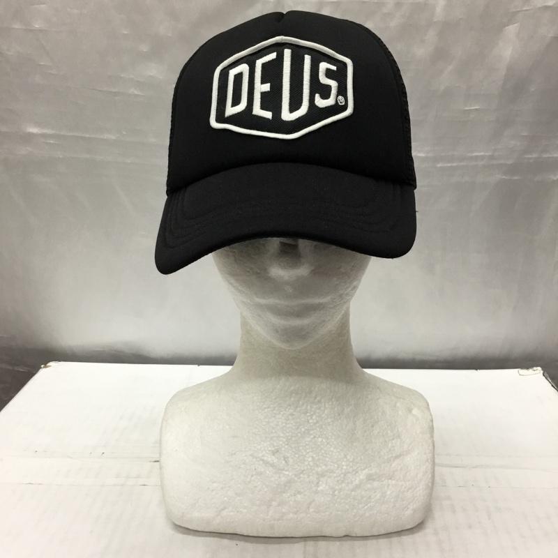 デウスエクスマキナ DEUS EX MACHINA 帽子 キャップ NSW-2050-AU メッシュキャップ ロゴ、文字 黒 / ブラック /  メンズ USED 古着 中古 10119947