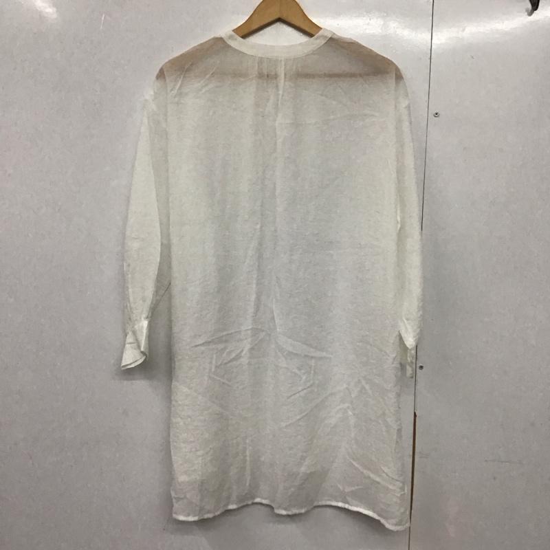 ミスティック mystic シャツ、ブラウス 長袖 長袖シャツ 無地シャツ ノーカラーシャツ FREE 無地 白 / ホワイト /  レディース USED 古着 中古 10143829