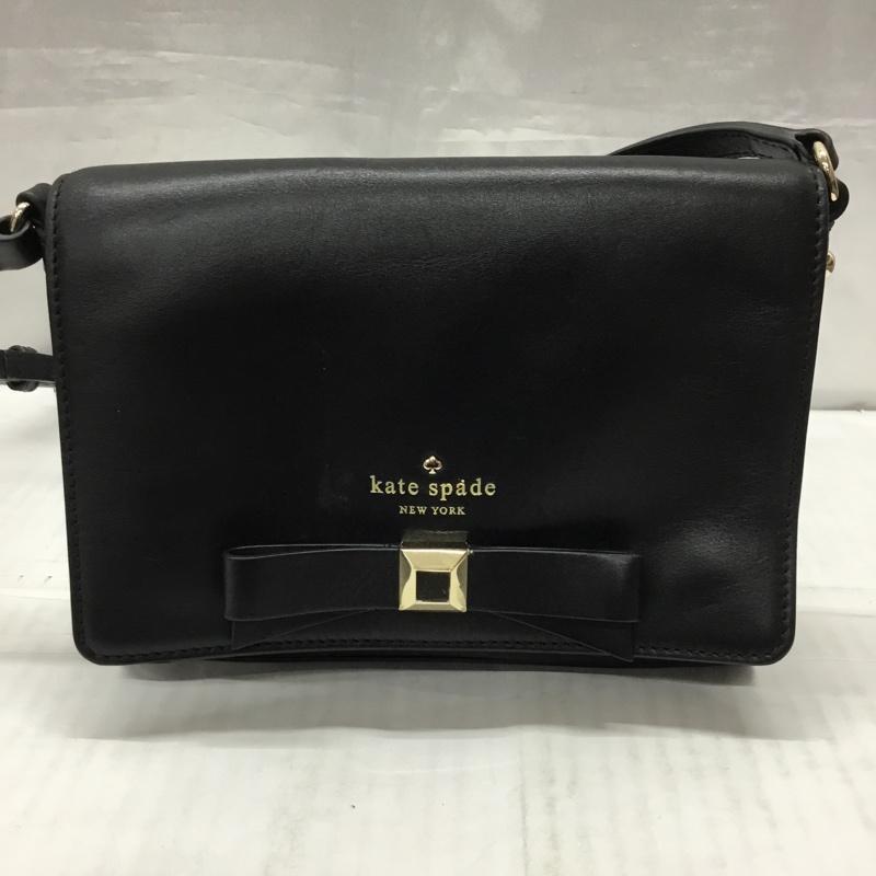 ケイトスペード Kate Spade ショルダーバッグ ショルダーバッグ リボン ロゴ、文字 黒 / ブラック /  レディース USED 古着 中古 10113756