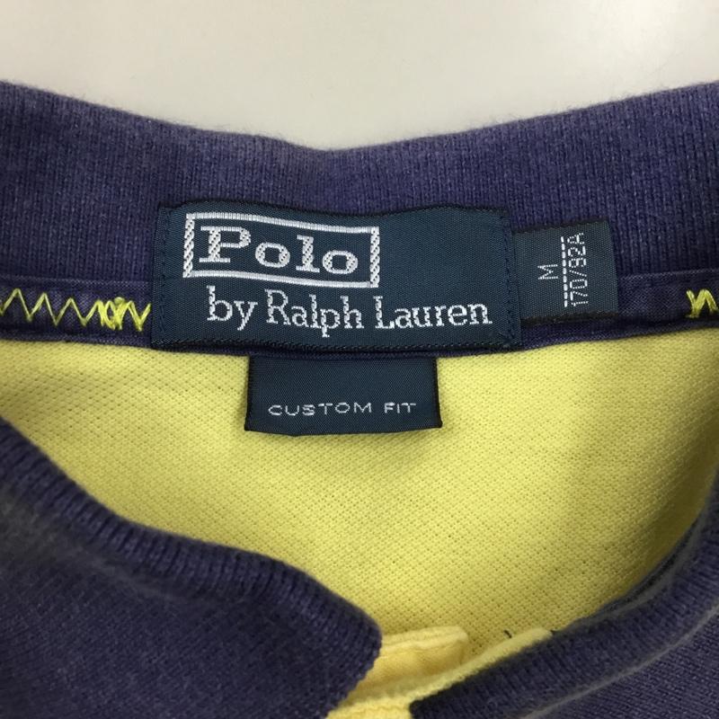 ポロバイラルフローレン Polo by RALPH LAUREN ポロシャツ 半袖 半袖ポロシャツ カラーシャツ 半袖カットソー M ロゴ、文字 黄 / イエロー /  メンズ USED 古着 中古 10108546