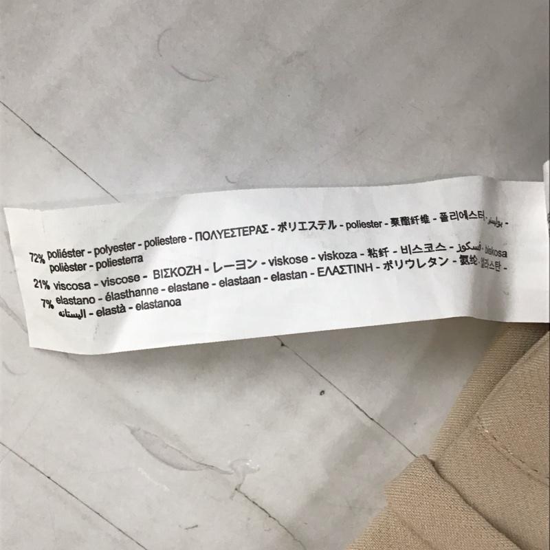 ザラ ZARA パンツ スラックス 1608 223 743 ハイウエスト テーパード S 無地 ベージュ / ベージュ /  レディース USED 古着 中古 10118474