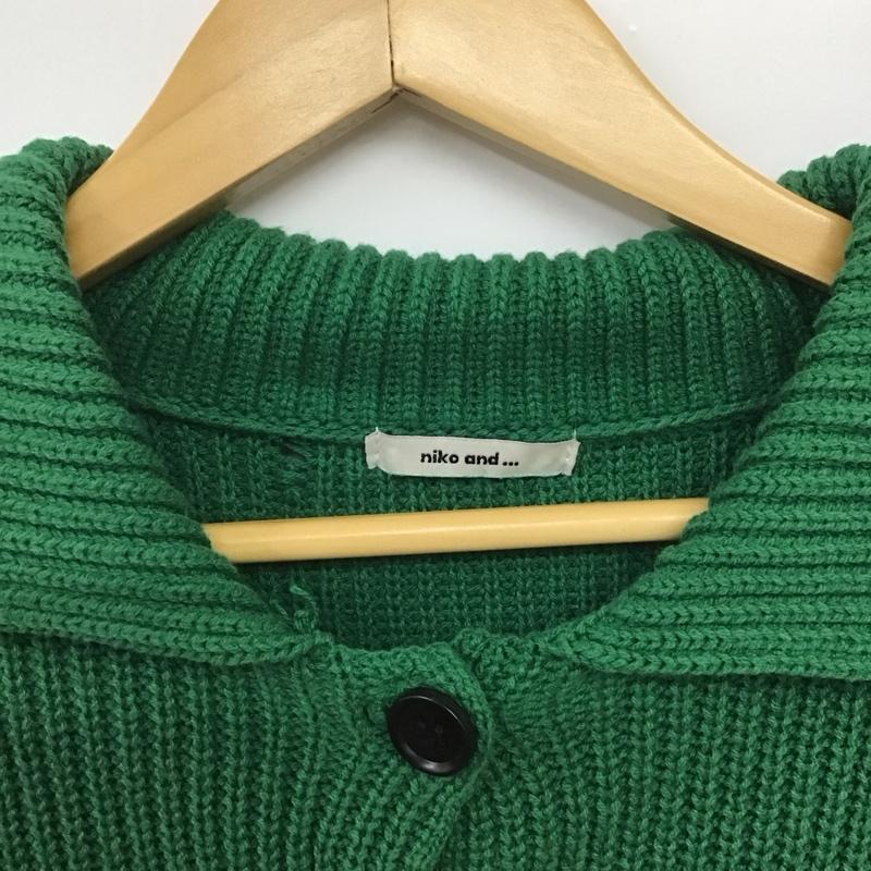 ニコアンド niko and... カーディガン 長袖 NKN25680CF 襟付きニットカーディガン FREE 無地 緑 / グリーン /  レディース USED 古着 中古 10146396