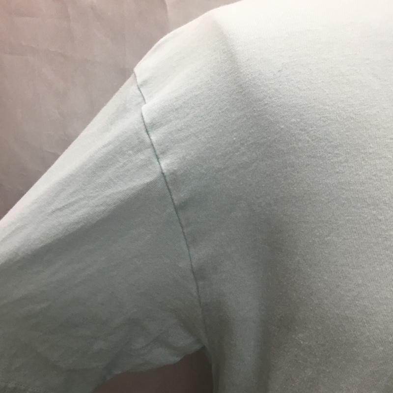 デンハム DENHAM Tシャツ 半袖 半袖カットソー プリントTシャツ クルーネックカットソー L プリント 水色 / ライトブルー /  メンズ USED 古着 中古 10118621