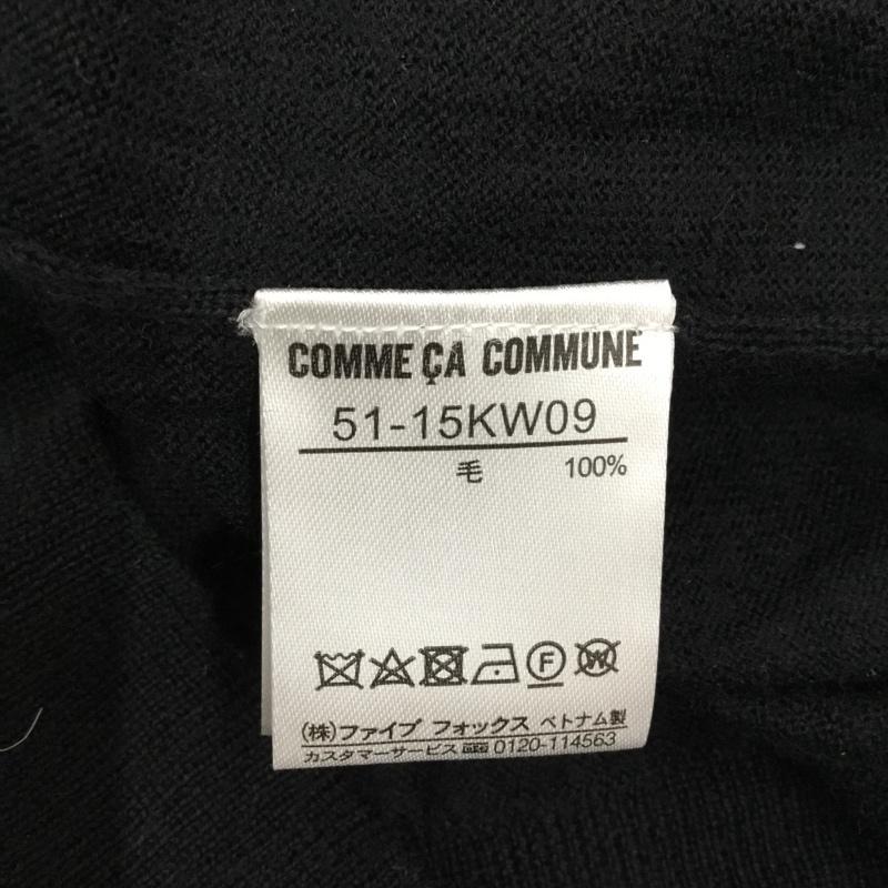 コムサコミューン COMME CA COMMUNE ニット、セーター 長袖 長袖ニットカットソー ニット セーター クルーネックニット M 無地 黒 / ブラック /  メンズ USED 古着 中古 10113364
