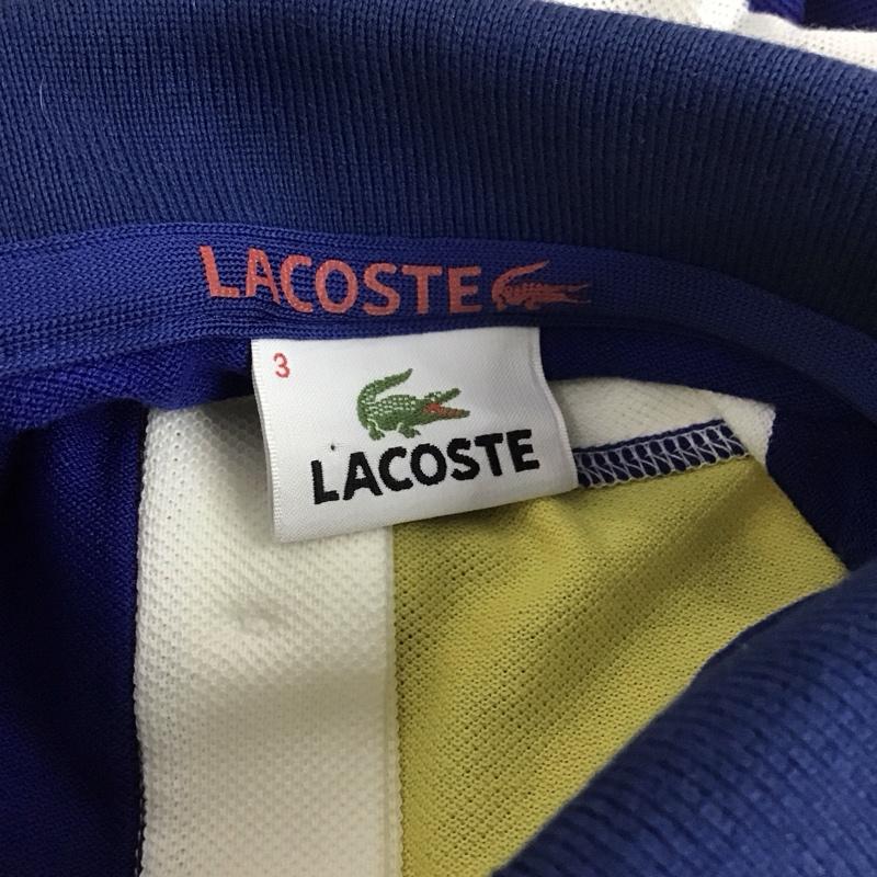 ラコステ LACOSTE ポロシャツ 半袖 半袖ポロシャツ カラーシャツカットソー 半袖カットソー 3 ボーダー柄 マルチカラー / マルチカラー /  メンズ USED 古着 中古 10111171