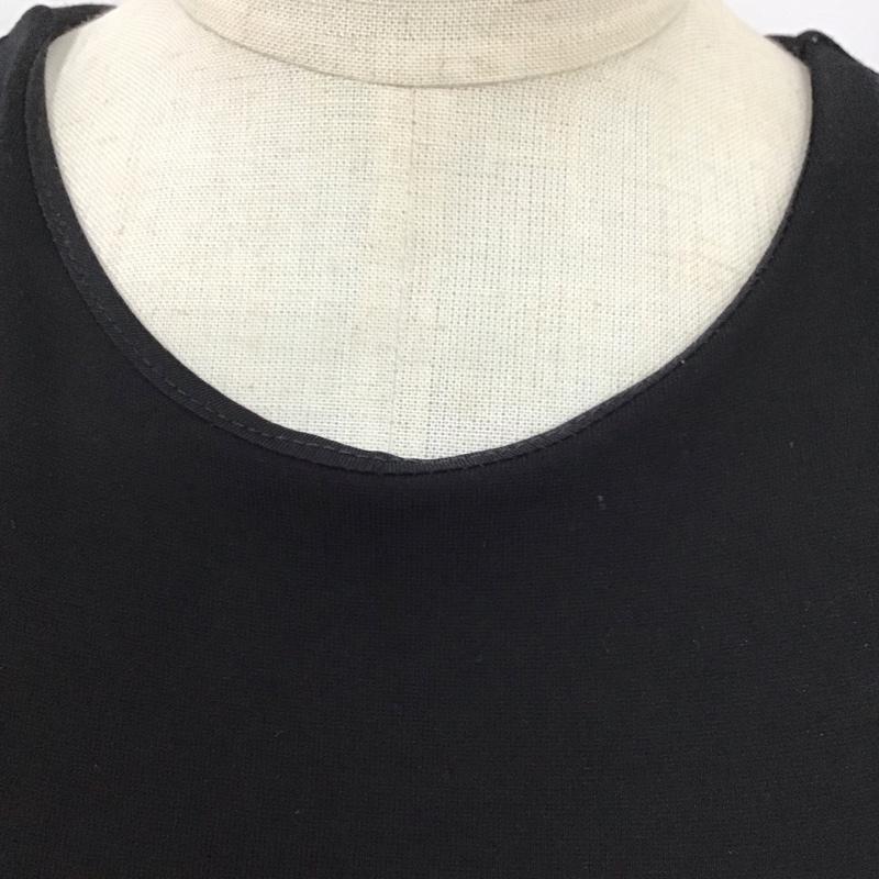 ザラ ZARA TRAFALUC ワンピース ミニスカート 半袖ミニワンピース フレアワンピース プリーツスカート XS 無地 黒 / ブラック /  レディース USED 古着 中古 10119058