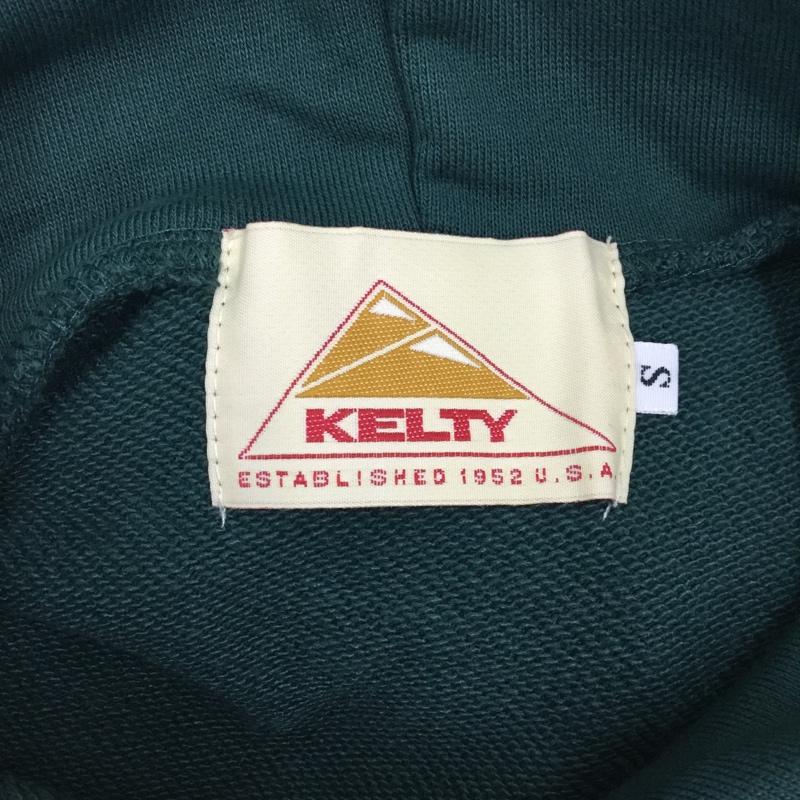 ケルティ KELTY パーカー 長袖 長袖パーカー フード付きパーカー プリントスウェット トレーナー S ロゴ、文字 緑 / グリーン /  メンズ USED 古着 中古 10122347