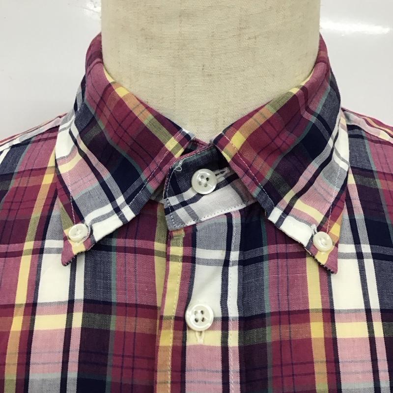 マックレガー McGREGOR シャツ、ブラウス 半袖 MM16-7309 ボタンダウン コットンリネン チェック L ワンポイント マルチカラー / マルチカラー /  メンズ USED 古着 中古 10116481