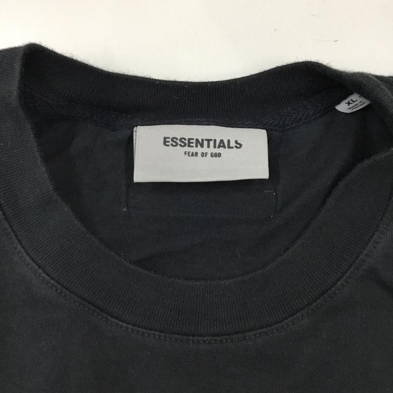エッセンシャル ESSENTIEL Tシャツ 半袖 XL ロゴ、文字 X 無地 黒 / ブラック /  メンズ USED 古着 中古 10113446