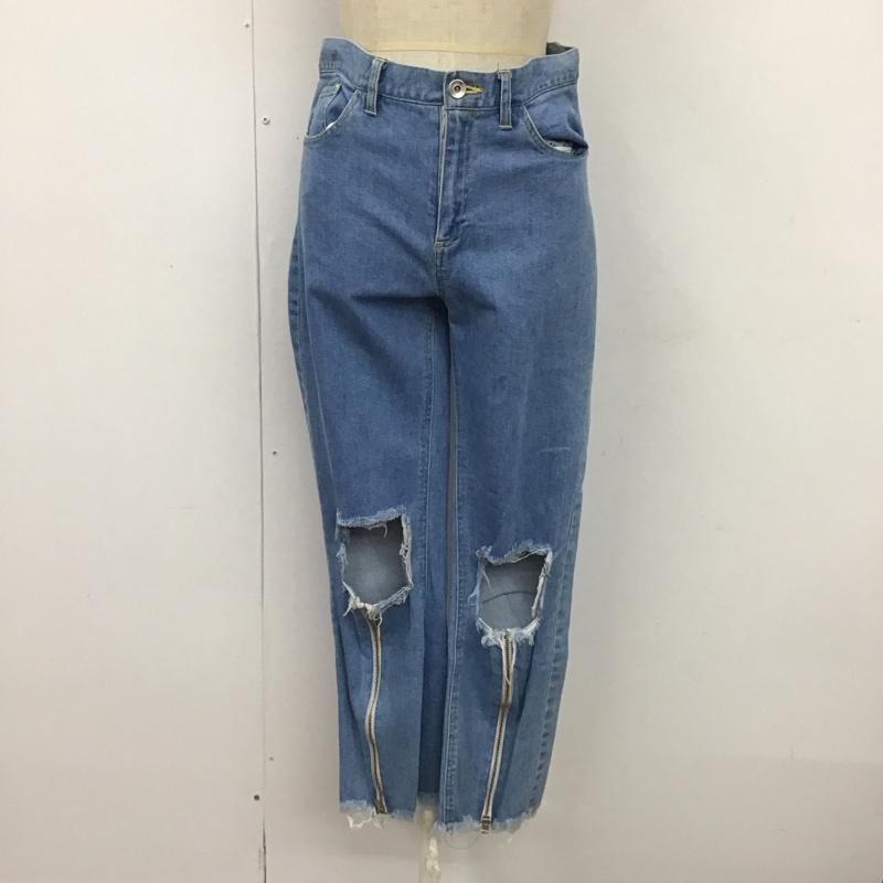 リルリリー lilLilly パンツ デニム、ジーンズ L18SS-PT201 ストレッチ M ダメージ加工 青 / ブルー /  レディース USED 古着 中古 10117364
