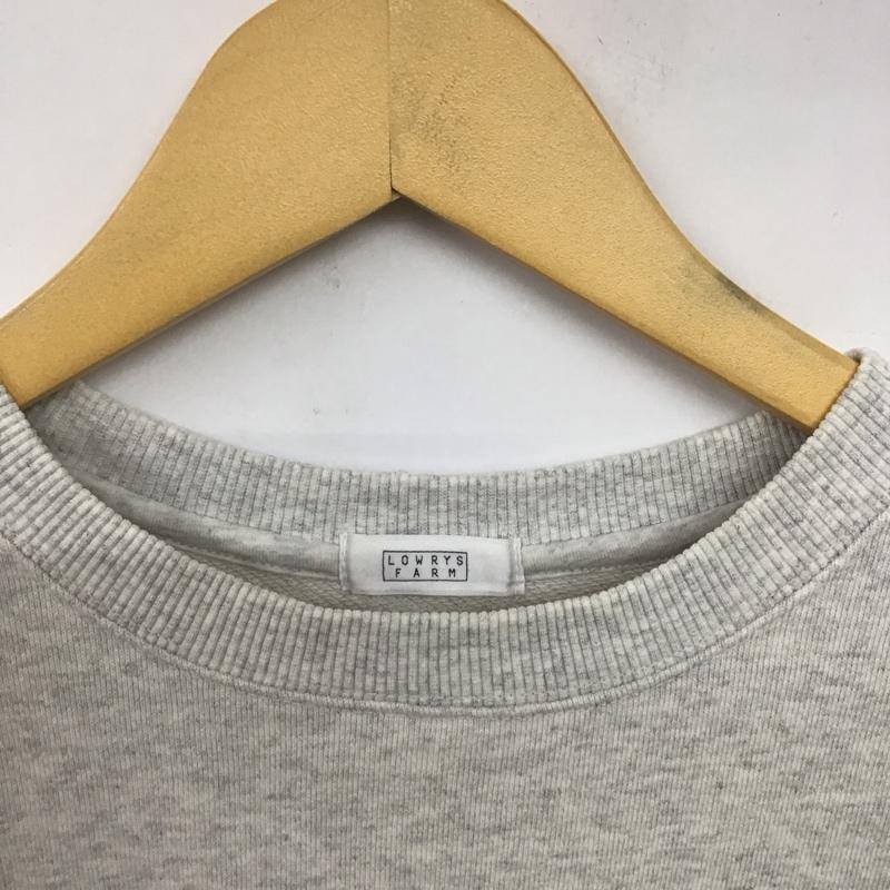 ローリーズファーム LOWRYS FARM トレーナー 長袖 FREE ロゴ、文字 灰 / グレー /  レディース USED 古着 中古 10141229