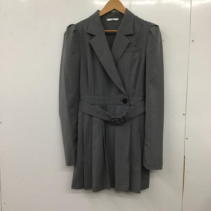 スライ SLY ワンピース ミニスカート 030HAA33-2191 TAILORED PLEATS S／OP 1 無地 灰 / グレー /  レディース USED 古着 中古 10140362