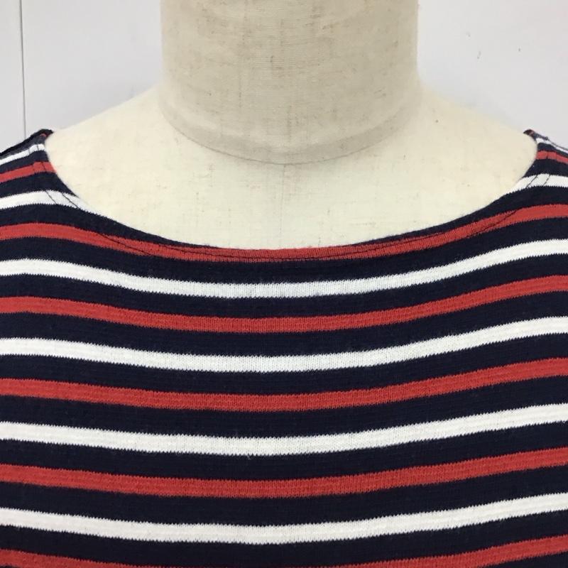 サイラス SILAS カットソー 長袖 10114301 胸ポケット 3 ボーダー柄 白 / ホワイト / X 赤 / レッド / X 紺 / ネイビー /  メンズ USED 古着 中古 10116825