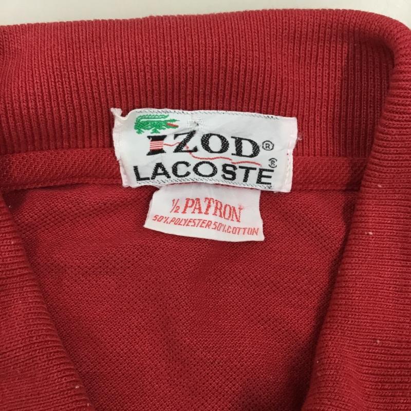 ラコステ LACOSTE ポロシャツ 半袖 ワニ ワンポイント 赤 / レッド /  メンズ USED 古着 中古 10115528