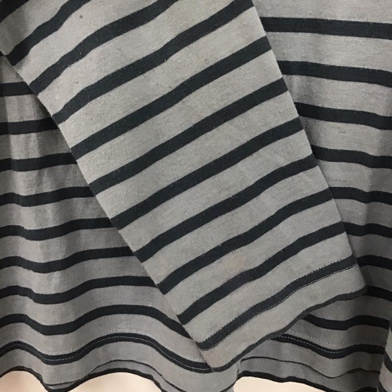 ザノースフェイス THE NORTH FACE カットソー 長袖 nt30123 長袖カットソー プリントカットソー クルーネック L ボーダー柄 紺 / ネイビー /  メンズ USED 古着 中古 10133622