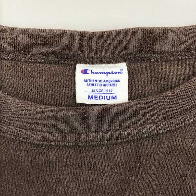 チャンピオン Champion Tシャツ 半袖 C8-M305R SHORTSLEEVEPOCKETT-SHIRT 半袖カットソー 無地Tシャツ クルーネックカットソー M 無地 茶 / ブラウン /  メンズ USED 古着 中古 10116969
