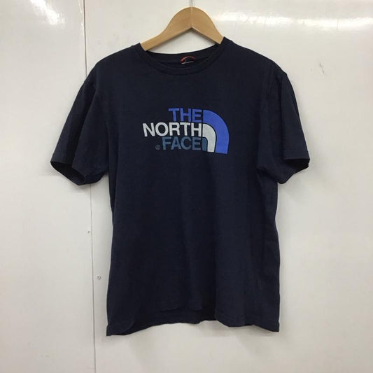 ザノースフェイス THE NORTH FACE Tシャツ 半袖 半袖カットソー プリントTシャツ クルーネックカットソー ロゴ、文字 紺 / ネイビー /  メンズ USED 古着 中古 10134681