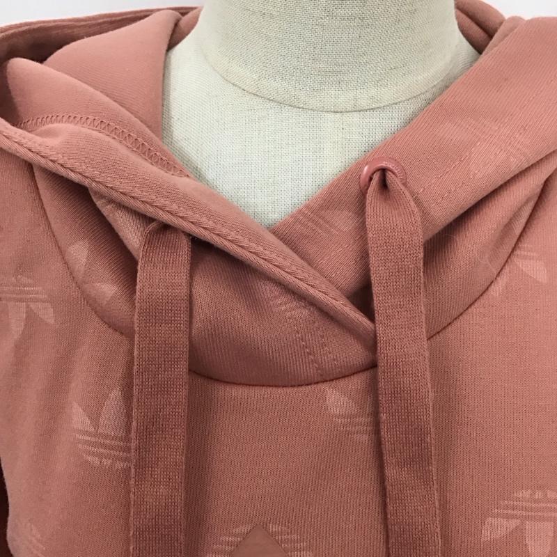 アディダス adidas パーカー 長袖 CD6931 M ロゴ、文字 X プリント 桃 / ピンク /  レディース USED 古着 中古 10124820