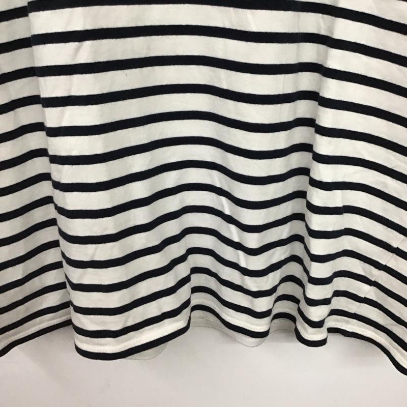 ノーティカ NAUTICA Tシャツ 半袖 半袖カットソー プリントTシャツ クルーネックカットソー L ボーダー柄 白 / ホワイト / X 紺 / ネイビー /  メンズ USED 古着 中古 10148132
