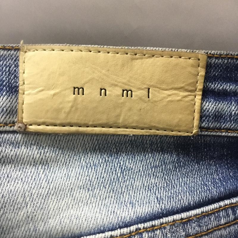 ミニマル mnml パンツ デニム、ジーンズ デニムパンツ スリムパンツ ストレッチパンツ ジップアップジーンズ 29インチ 無地 インディゴ / インディゴ /  メンズ USED 古着 中古 10114061