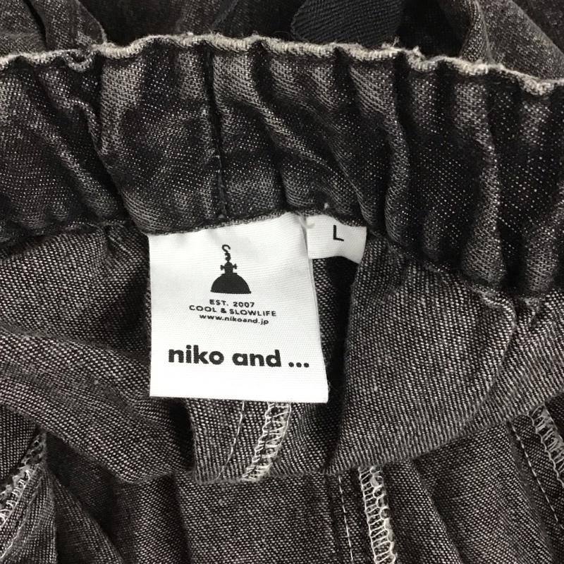 ニコアンド niko and... スカート ロングスカート L 無地 黒 / ブラック /  レディース USED 古着 中古 10147038