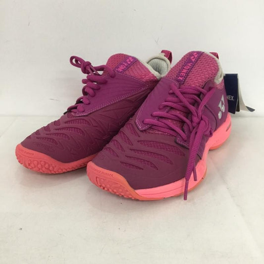 ヨネックス YONEX スニーカー スニーカー SHTF3LGC テニスシューズ パワークッション 23.5cm 23.5cm ロゴ、文字 紫 / パープル /  レディース USED 古着 中古 10142497