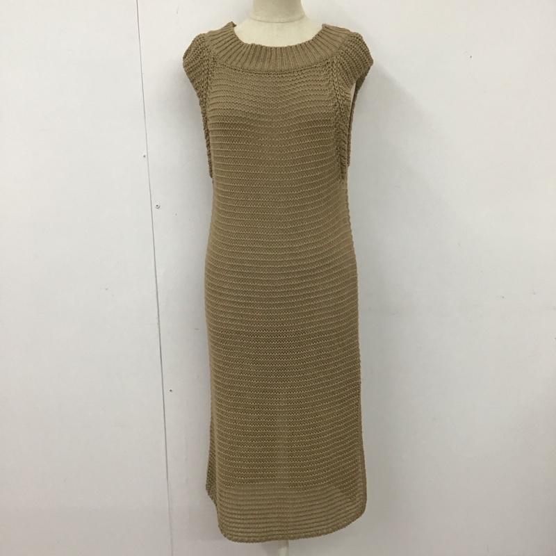 ジーナシス JEANASIS ワンピース ロングスカート JS063506MC 透かし編み ノースリーブ FREE 無地 ベージュ / ベージュ /  レディース USED 古着 中古 10116493
