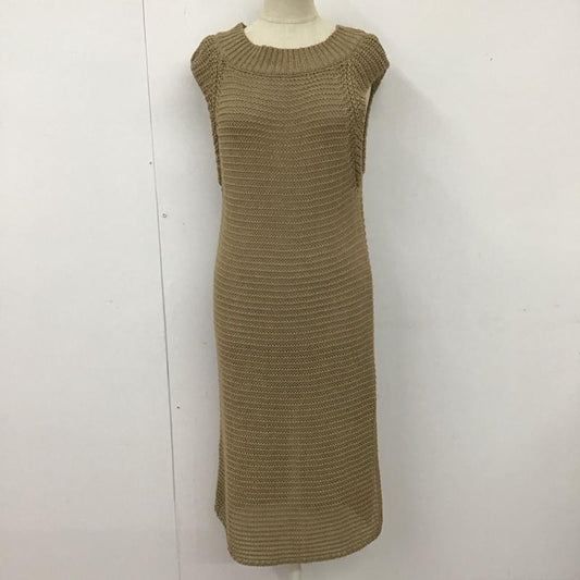 ジーナシス JEANASIS ワンピース ロングスカート JS063506MC 透かし編み ノースリーブ FREE 無地 ベージュ / ベージュ /  レディース USED 古着 中古 10116493